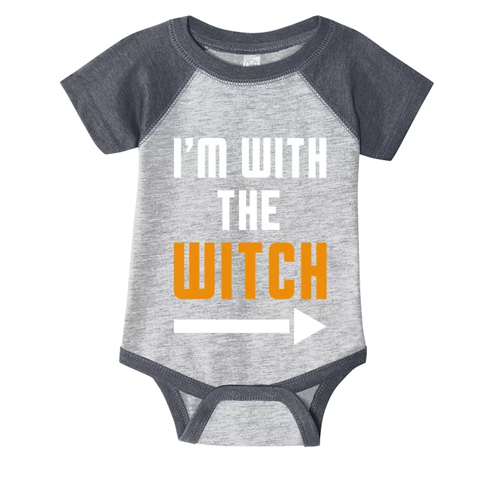 Funny Halloween IM With The Witch Infant Baby Jersey Bodysuit