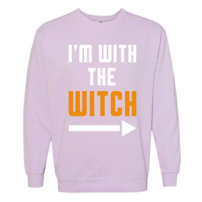 Funny Halloween IM With The Witch Garment-Dyed Sweatshirt