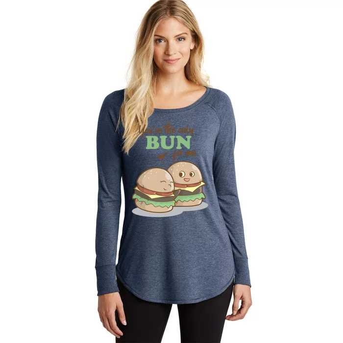 Funny Hamburger Junkfood Pun Fast Food Gift Idea For Couples Meaningful Gift Women's Perfect Tri Tunic Long Sleeve Shirt