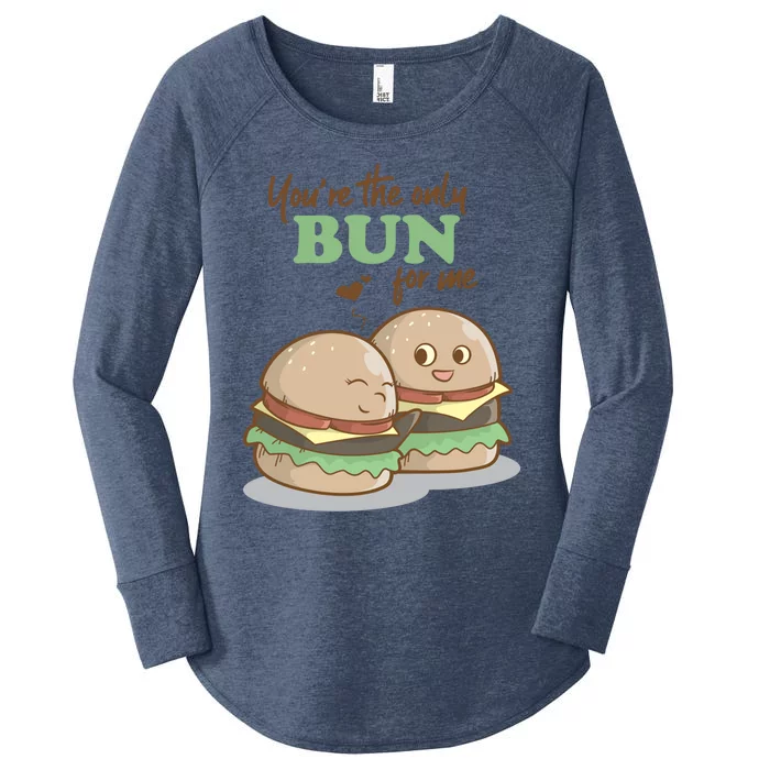 Funny Hamburger Junkfood Pun Fast Food Gift Idea For Couples Meaningful Gift Women's Perfect Tri Tunic Long Sleeve Shirt