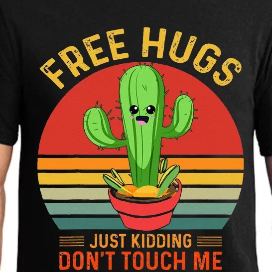 Free Hugs Just Kidding Dont Touch Me Humor Pajama Set