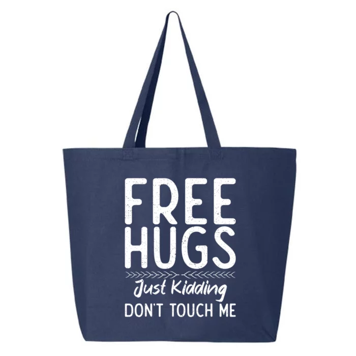 Free Hugs Just Kidding Dont Touch Me Xmas Christmas 25L Jumbo Tote