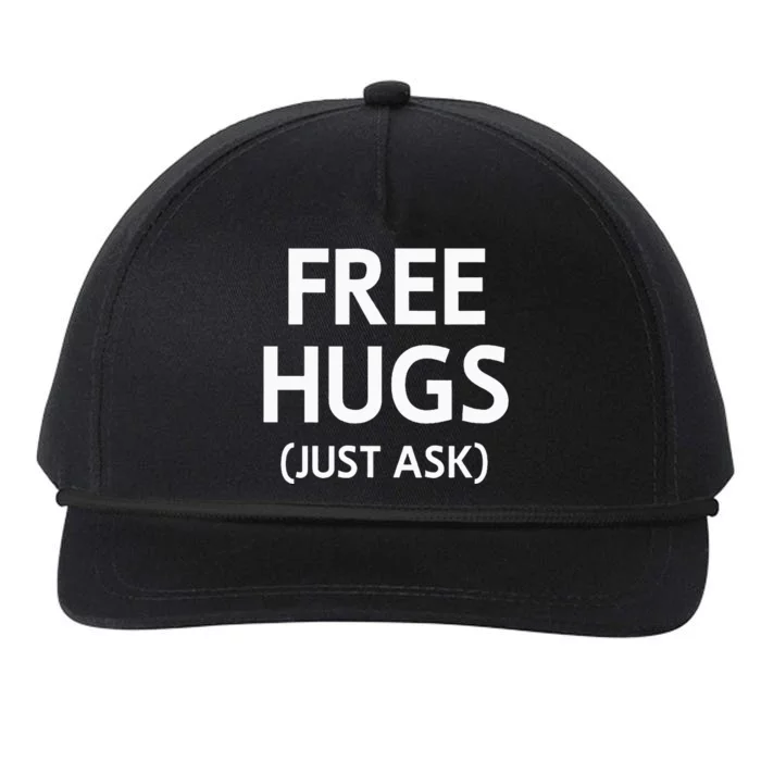 Free Hugs Just Ask Joke Snapback Five-Panel Rope Hat