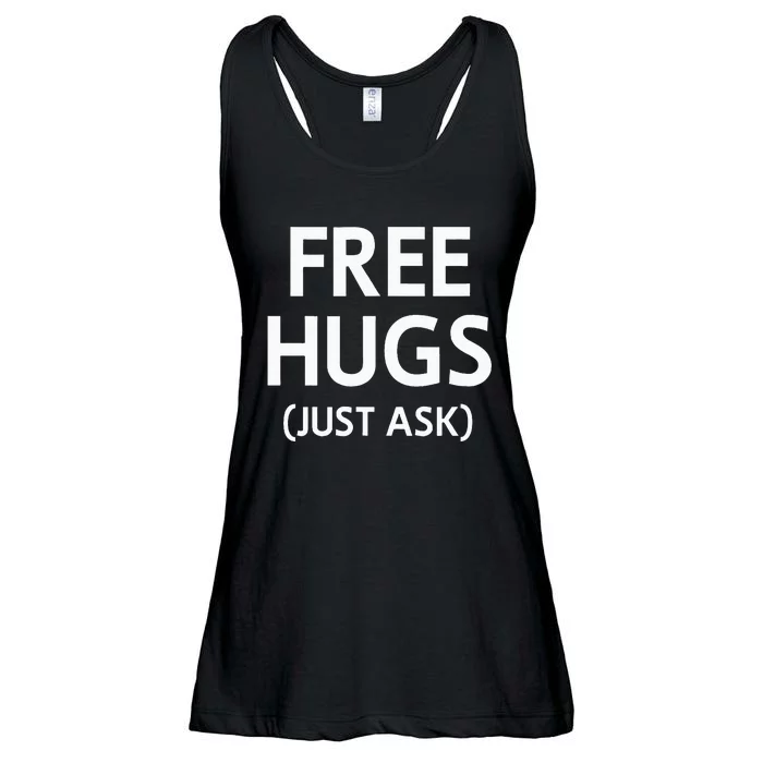 Free Hugs Just Ask Joke Ladies Essential Flowy Tank