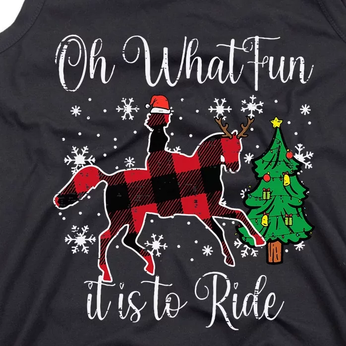 Festive Horse Joyride for Christmas Celebration Tank Top