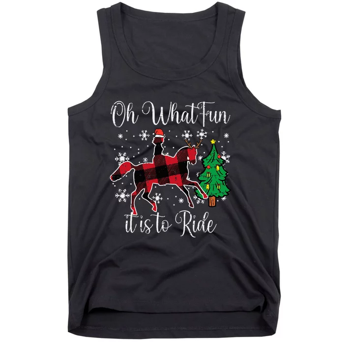 Festive Horse Joyride for Christmas Celebration Tank Top