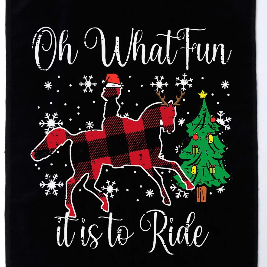 Festive Horse Joyride for Christmas Celebration Platinum Collection Golf Towel