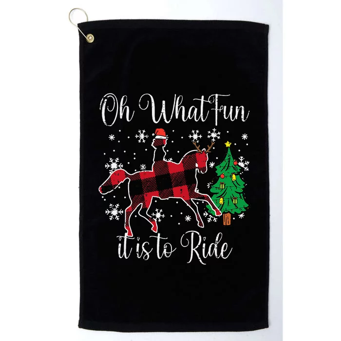 Festive Horse Joyride for Christmas Celebration Platinum Collection Golf Towel