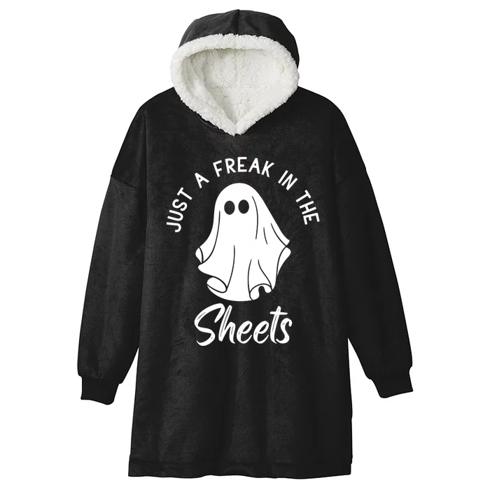 Funny Halloween Just A Freak In The Sheets Costume Hooded Wearable Blanket