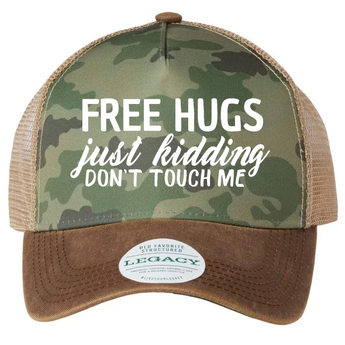 Free Hugs Just Kidding Don't Touch Me Legacy Tie Dye Trucker Hat