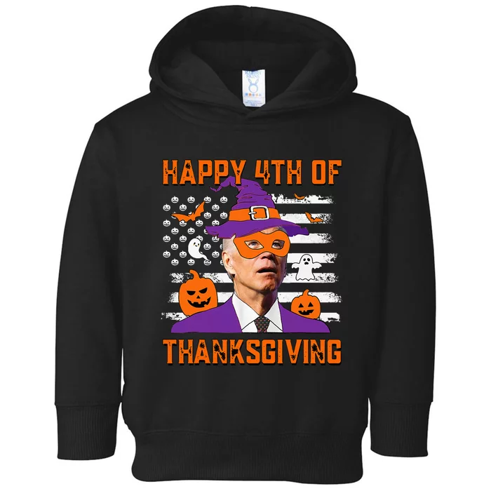 Funny Halloween Joe Biden Confused Happy 4th Of Thanksgiving Toddler Hoodie