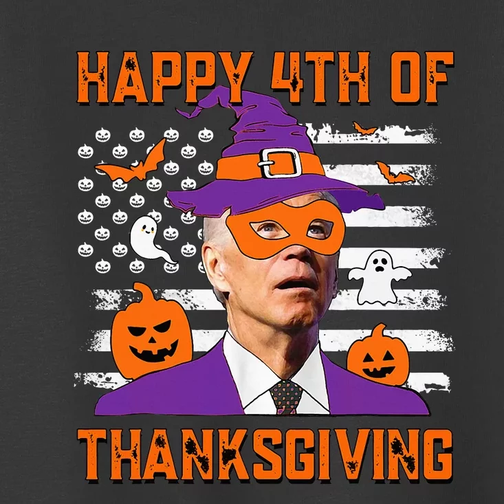 Funny Halloween Joe Biden Confused Happy 4th Of Thanksgiving Toddler T-Shirt