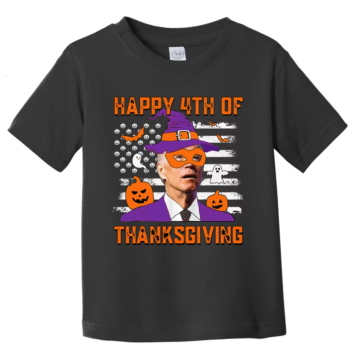 Funny Halloween Joe Biden Confused Happy 4th Of Thanksgiving Toddler T-Shirt