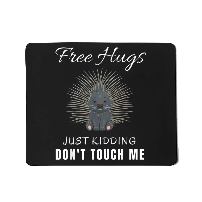 Free Hugs Just Ding Don't Touch Me, Porcupine, Introvert Mousepad