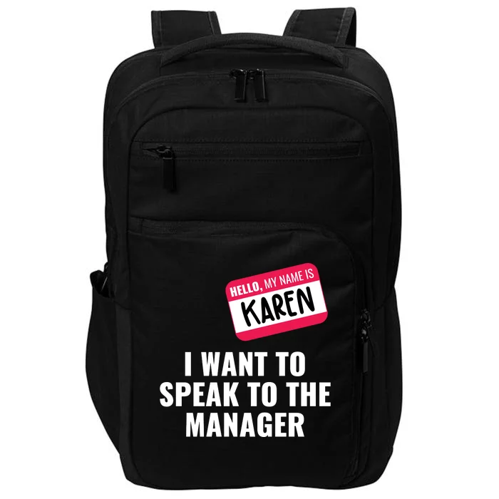 Funny Halloween Karen Costume Impact Tech Backpack