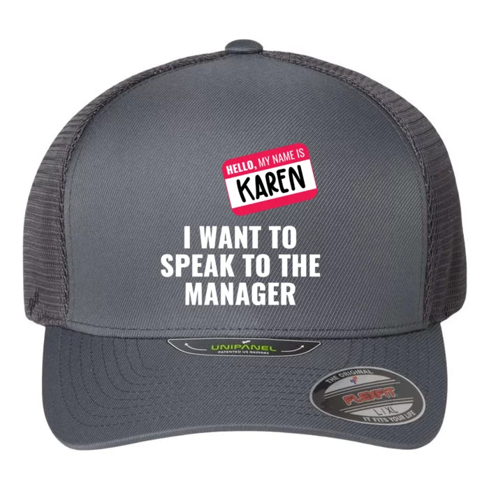 Funny Halloween Karen Costume Flexfit Unipanel Trucker Cap