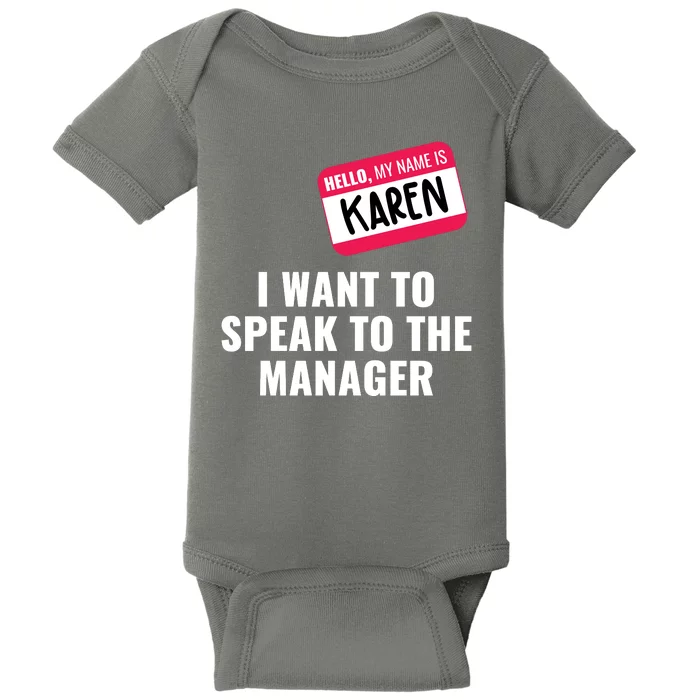 Funny Halloween Karen Costume Baby Bodysuit