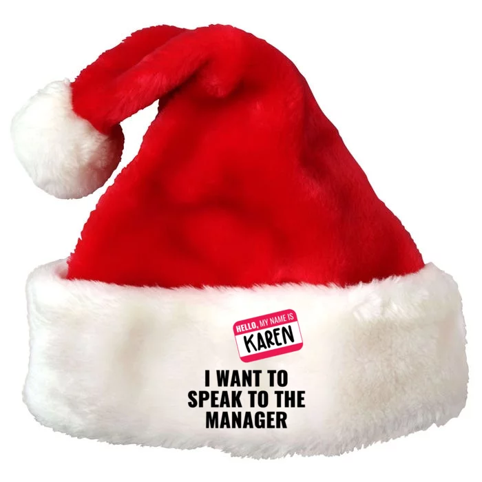 Funny Halloween Karen Costume Premium Christmas Santa Hat