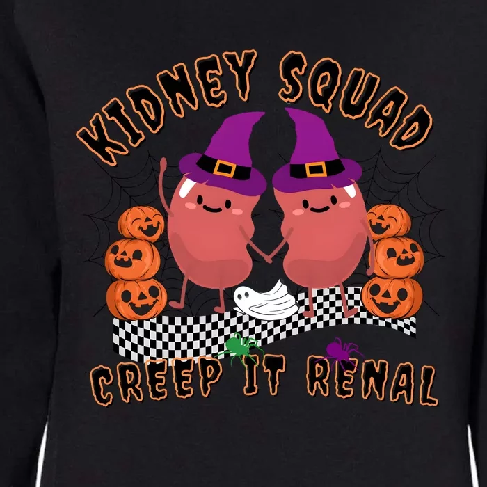 Funny Halloween Kidney Squad Keep It Renal Retro Dialysis Womens California Wash Sweatshirt