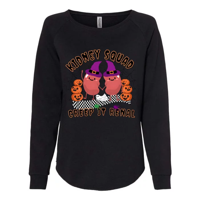 Funny Halloween Kidney Squad Keep It Renal Retro Dialysis Womens California Wash Sweatshirt