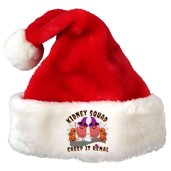 Funny Halloween Kidney Squad Keep It Renal Retro Dialysis Premium Christmas Santa Hat