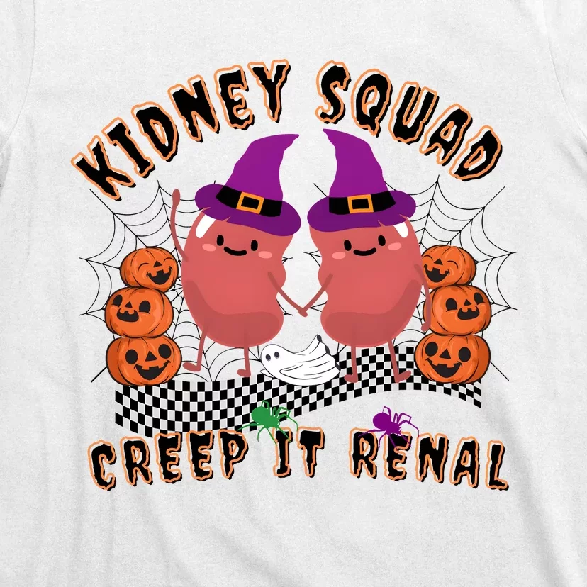 Funny Halloween Kidney Squad Keep It Renal Retro Dialysis T-Shirt