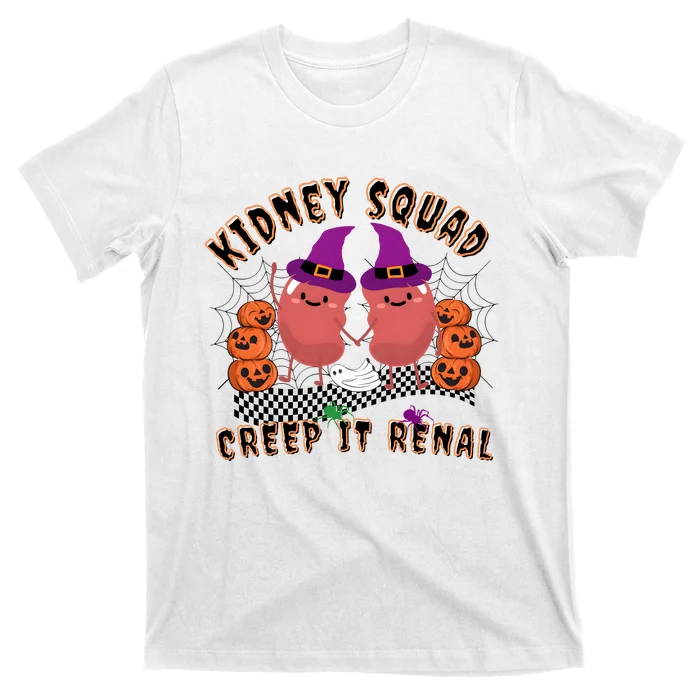 Funny Halloween Kidney Squad Keep It Renal Retro Dialysis T-Shirt