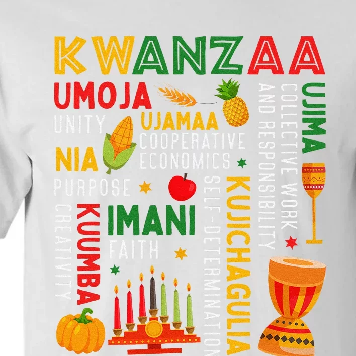 Funny Happy Kwanzaa Seven Principles Of Kwanzaa Tall T-Shirt