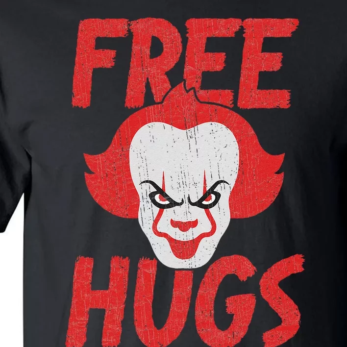 Free Hugs Killer Scary Clown Clothes Tall T-Shirt