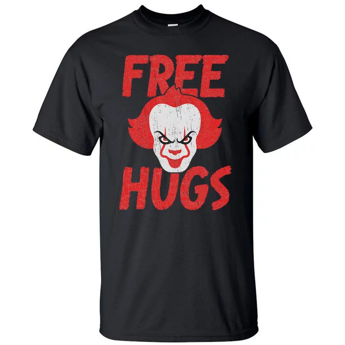 Free Hugs Killer Scary Clown Clothes Tall T-Shirt