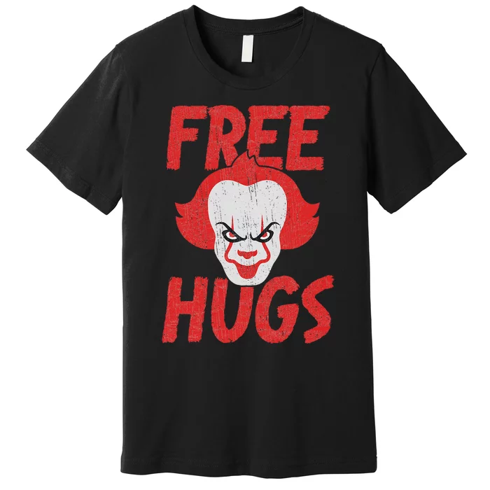 Free Hugs Killer Scary Clown Clothes Premium T-Shirt