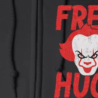 Free Hugs Killer Scary Clown Clothes Full Zip Hoodie