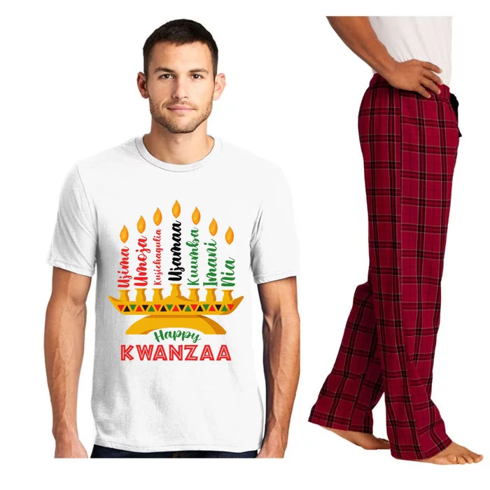 Funny Happy Kwanzaa Kinara Seven Candles Principles Of Kwanzaa Pajama Set