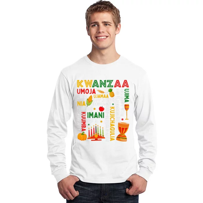 Funny Happy Kwanzaa Seven Principles Of Kwanzaa Tall Long Sleeve T-Shirt