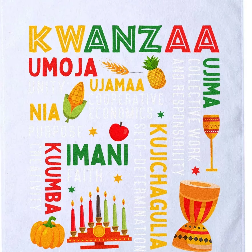 Funny Happy Kwanzaa Seven Principles Of Kwanzaa Platinum Collection Golf Towel