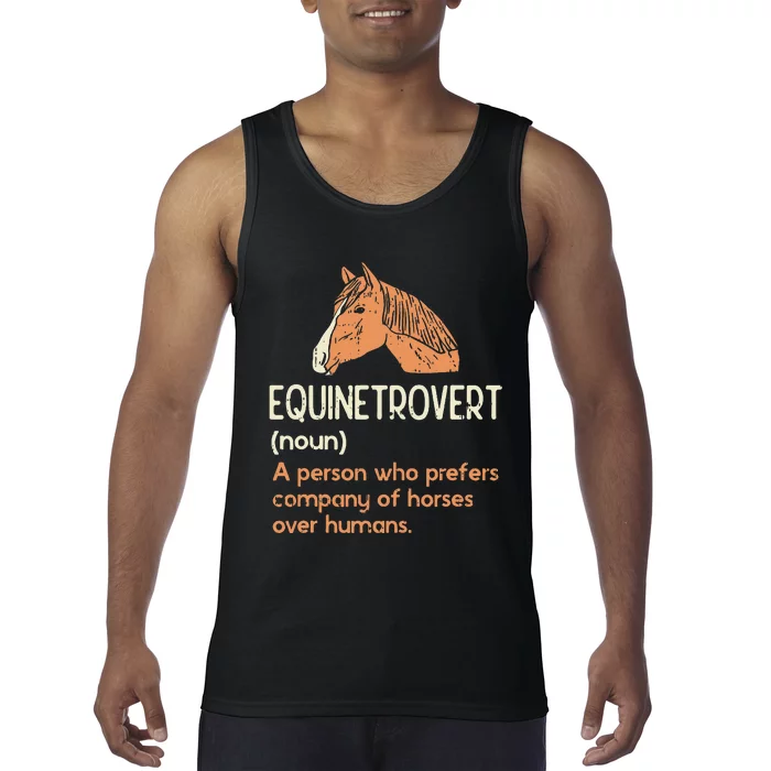 Fun Horse Lover Humor Funny Horse Definition Tank Top