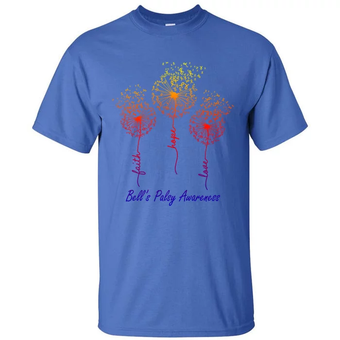 Faith Hope Love Bell’s Palsy Awareness Gift Tall T-Shirt