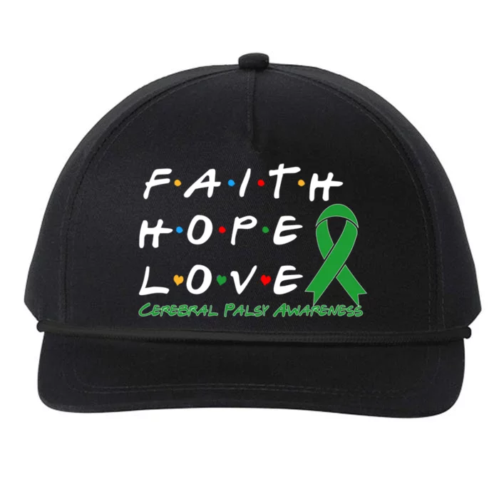 Faith Hope Love Cerebral Palsy Awareness Cool Gift Snapback Five-Panel Rope Hat