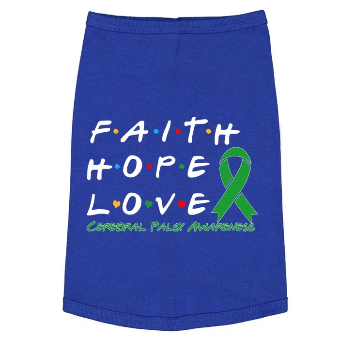 Faith Hope Love Cerebral Palsy Awareness Cool Gift Doggie Tank