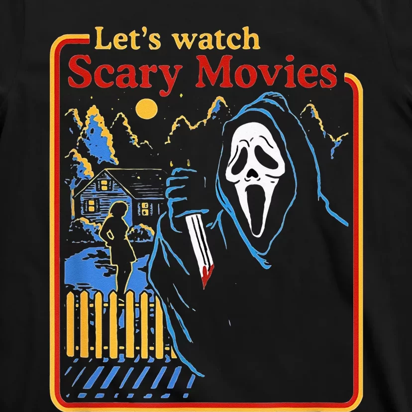 Funny Halloween Let’S Watch Scary Horror Movies Ghost T-Shirt