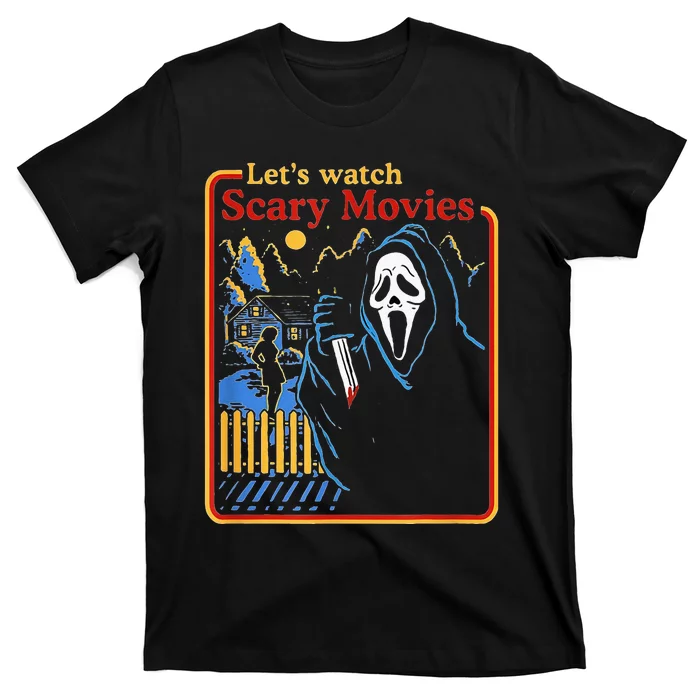 Funny Halloween Let’S Watch Scary Horror Movies Ghost T-Shirt