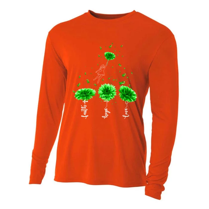 Faith Hope Love Green Sunflower Cerebral Palsy Awareness Cool Gift Cooling Performance Long Sleeve Crew