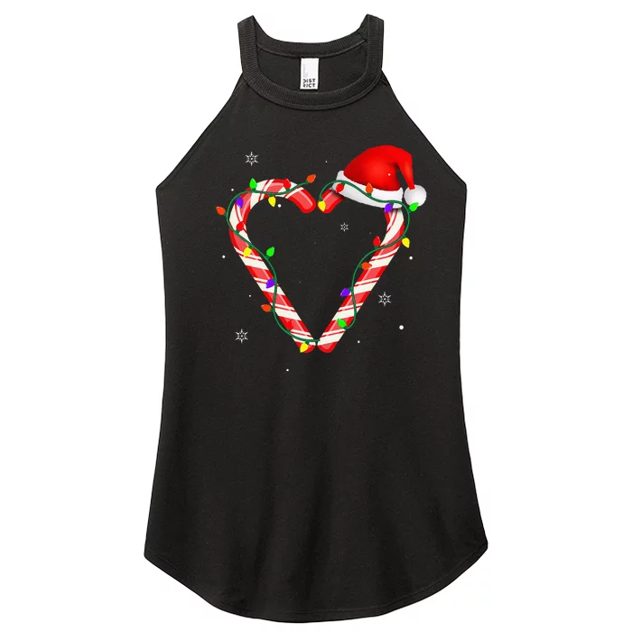 Festive Holiday Lights Family Matching Outfits Women’s Perfect Tri Rocker Tank