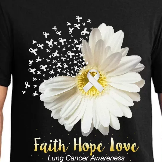 Faith Hope Love Lung Cancer Awareness Gifts Pajama Set