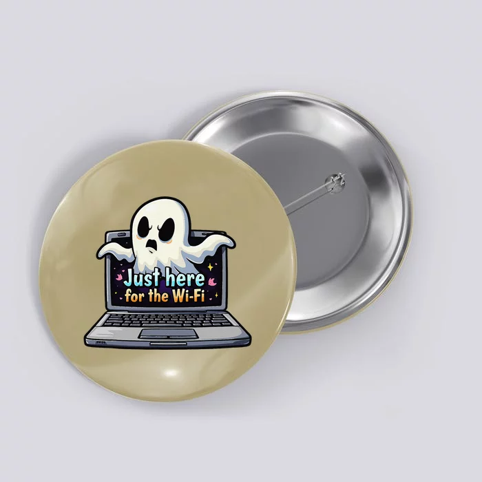 Funny Halloween Laptop Wifi Ghost Coffee Shop Computer Button