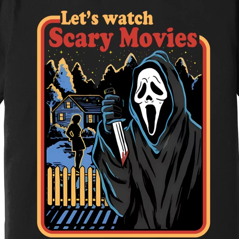 Funny Halloween Let’s Watch Scary Horror Movies Ghost Killer Premium T-Shirt