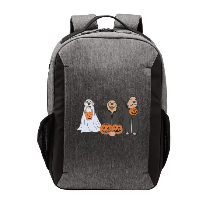 Funny Halloween Labrador Golden Retriever Ghost Dog Witch Vector Backpack