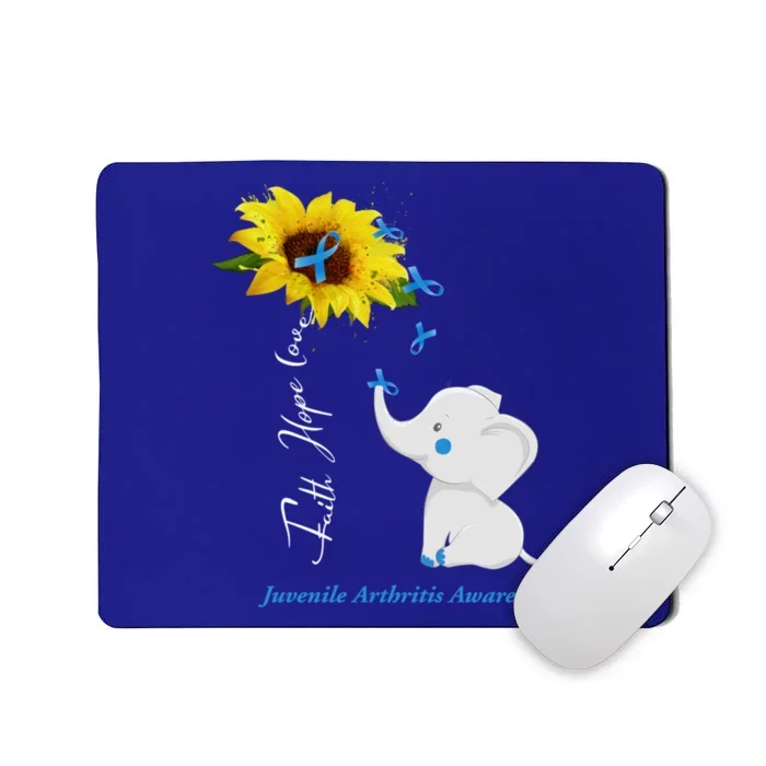 Faith Hope Love Juvenile Arthritis Awareness Elephant Ribbon Gift Mousepad