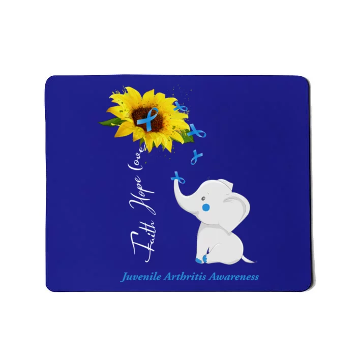 Faith Hope Love Juvenile Arthritis Awareness Elephant Ribbon Gift Mousepad