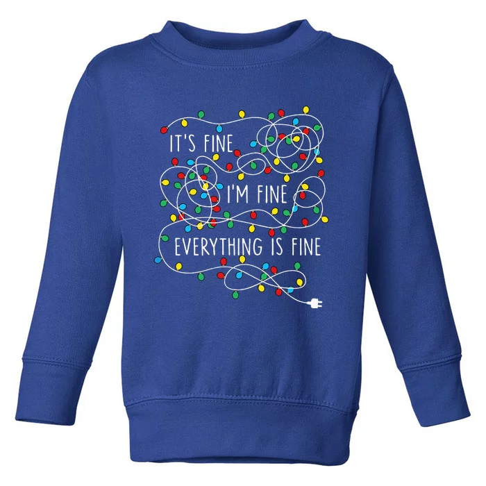 Festive Holiday Lights Embrace the Christmas Spirit Toddler Sweatshirt